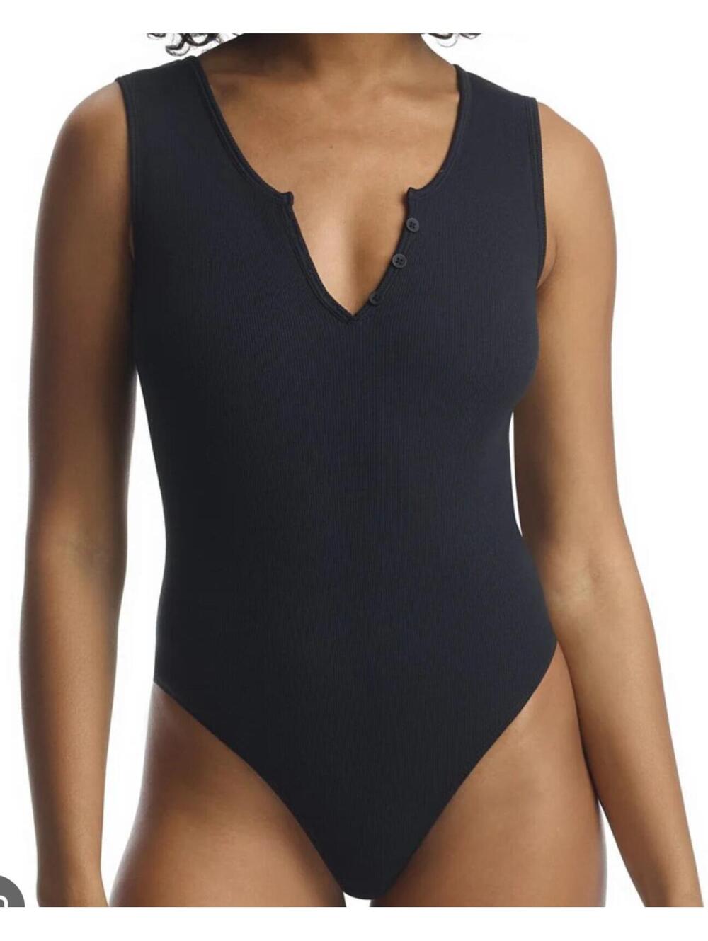 COMMANDO black ribbed bodysuit sz S